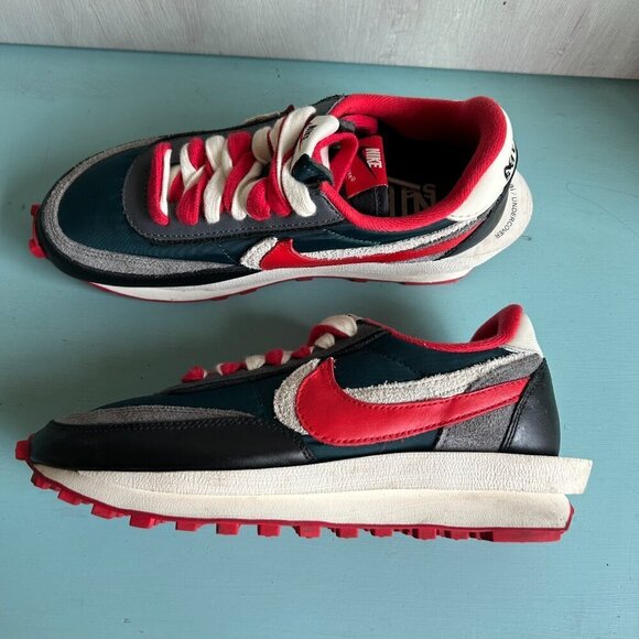 Nike LD Waffle Sacai Undercover Sneaker Midnight Spruce University Red Size 6 main image 15